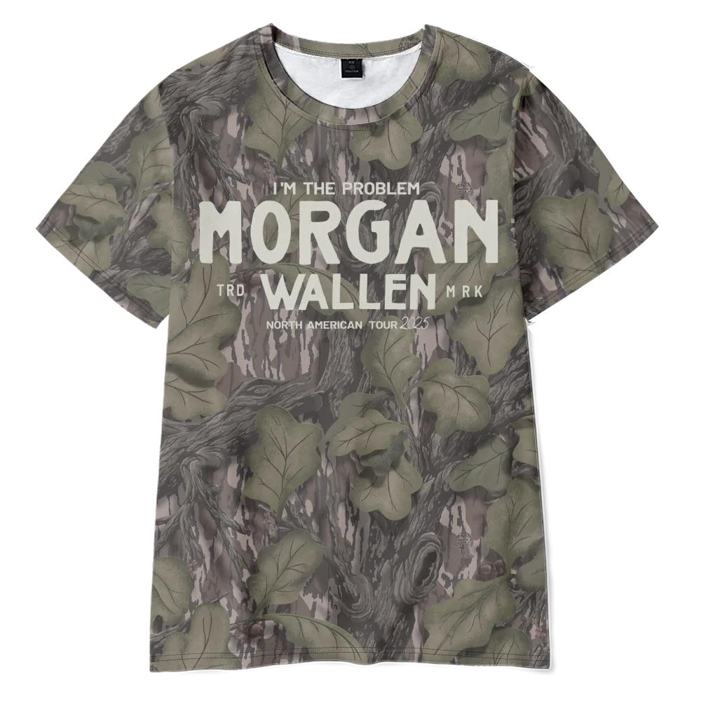 Morgan Wallen x Houston Texans Tour 2025 Camo T-Shirt (Polyester)