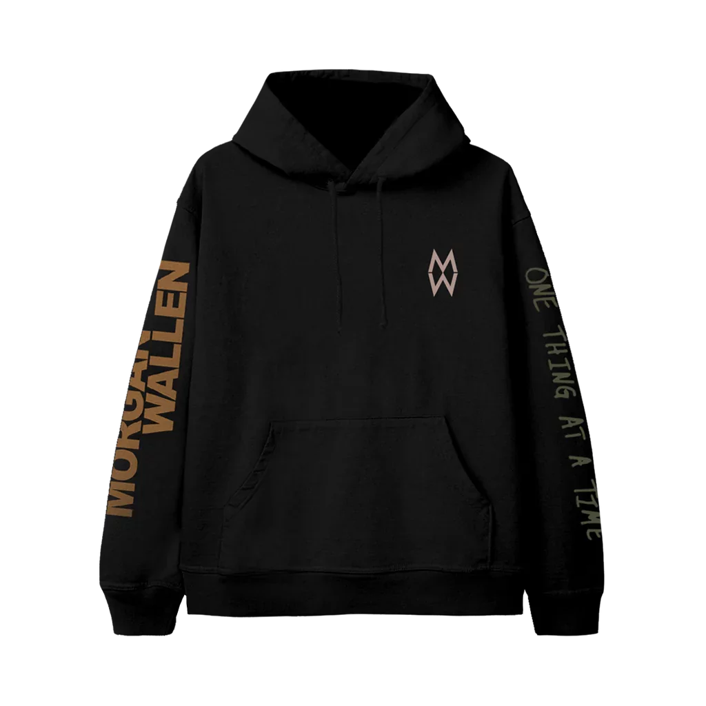 ONE THING AT A TIME BLACK PHOTO HOODIE