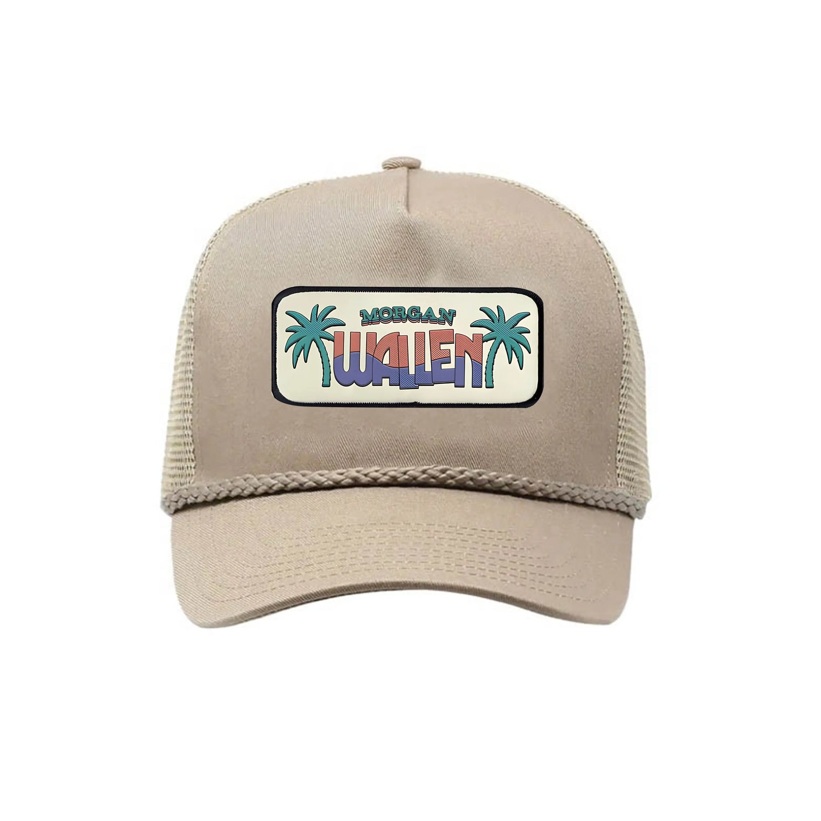 Tan Retro Patch Hat